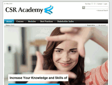 Tablet Screenshot of csr-academy.org